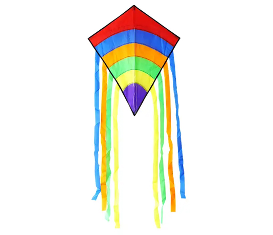 hot selling diamond shape chinese flying rainbow kite