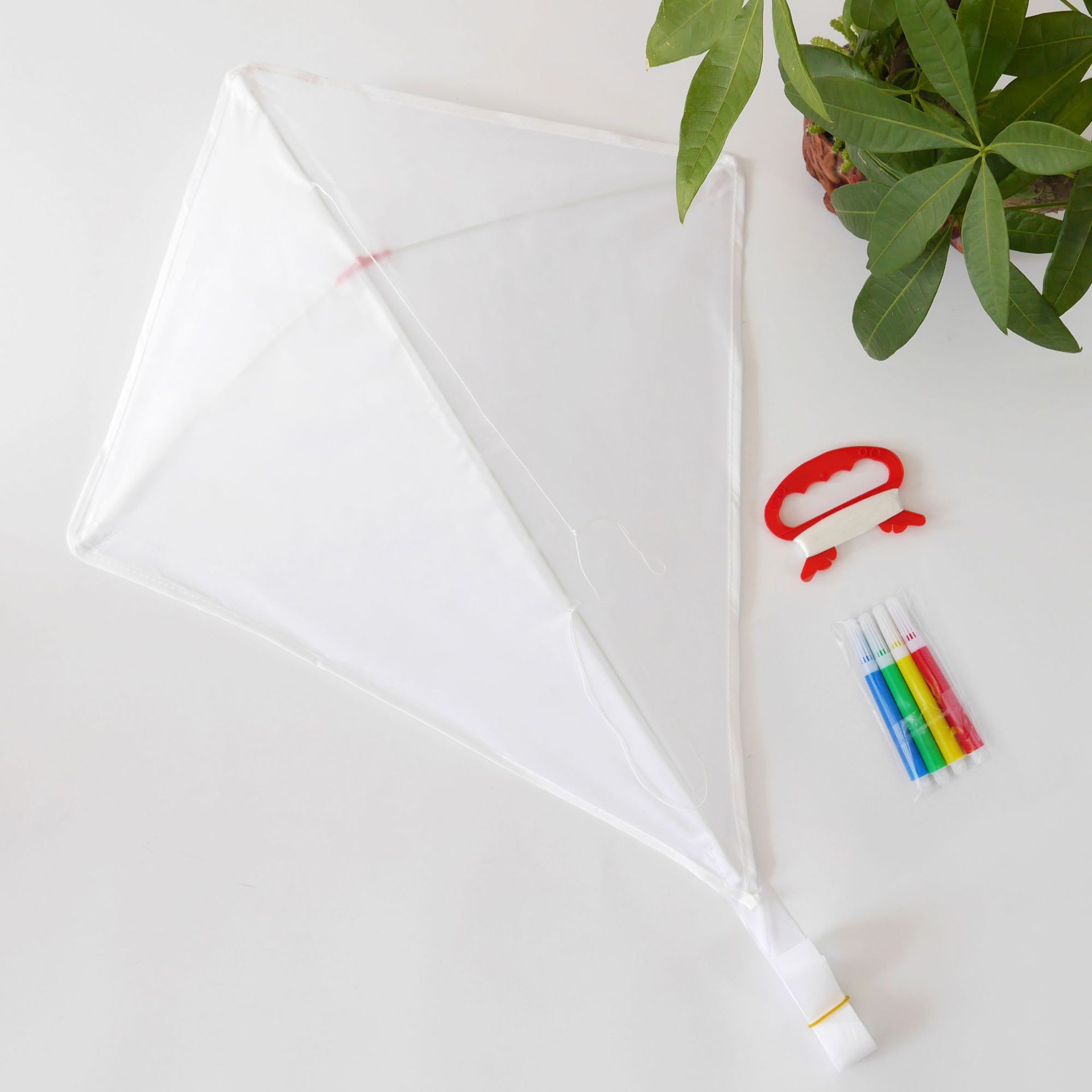 Colorful diamond kite with blank spaces