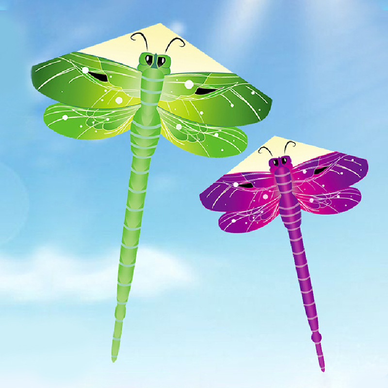 Cartoon Two-Color Dragonfly Novelty Delta Kite