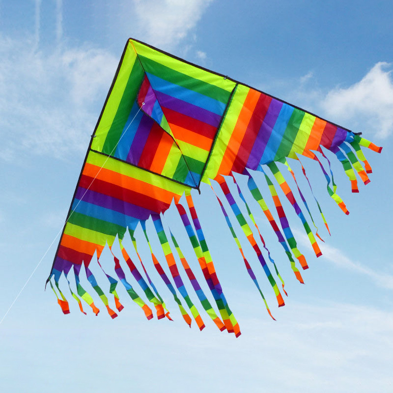 Seven-Color Multi-Tail Delta Kite