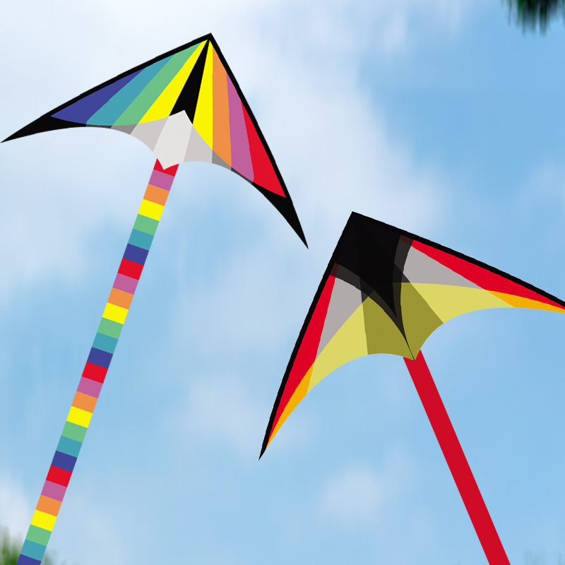 Rainbow Color Block Delta Kite