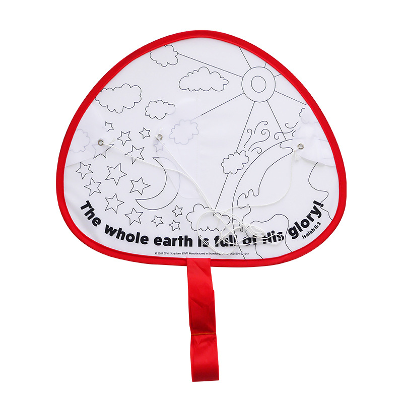 Kids' Delta Frisbee Folding DIY Painting Parent-Child Educational Kite