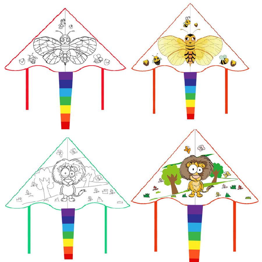 Kids' Delta DIY Painting Parent-Child Educational Kite