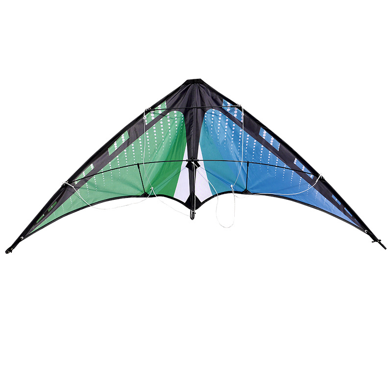 Blue-Green Pattern Dual-Line Stunt Sport Kite