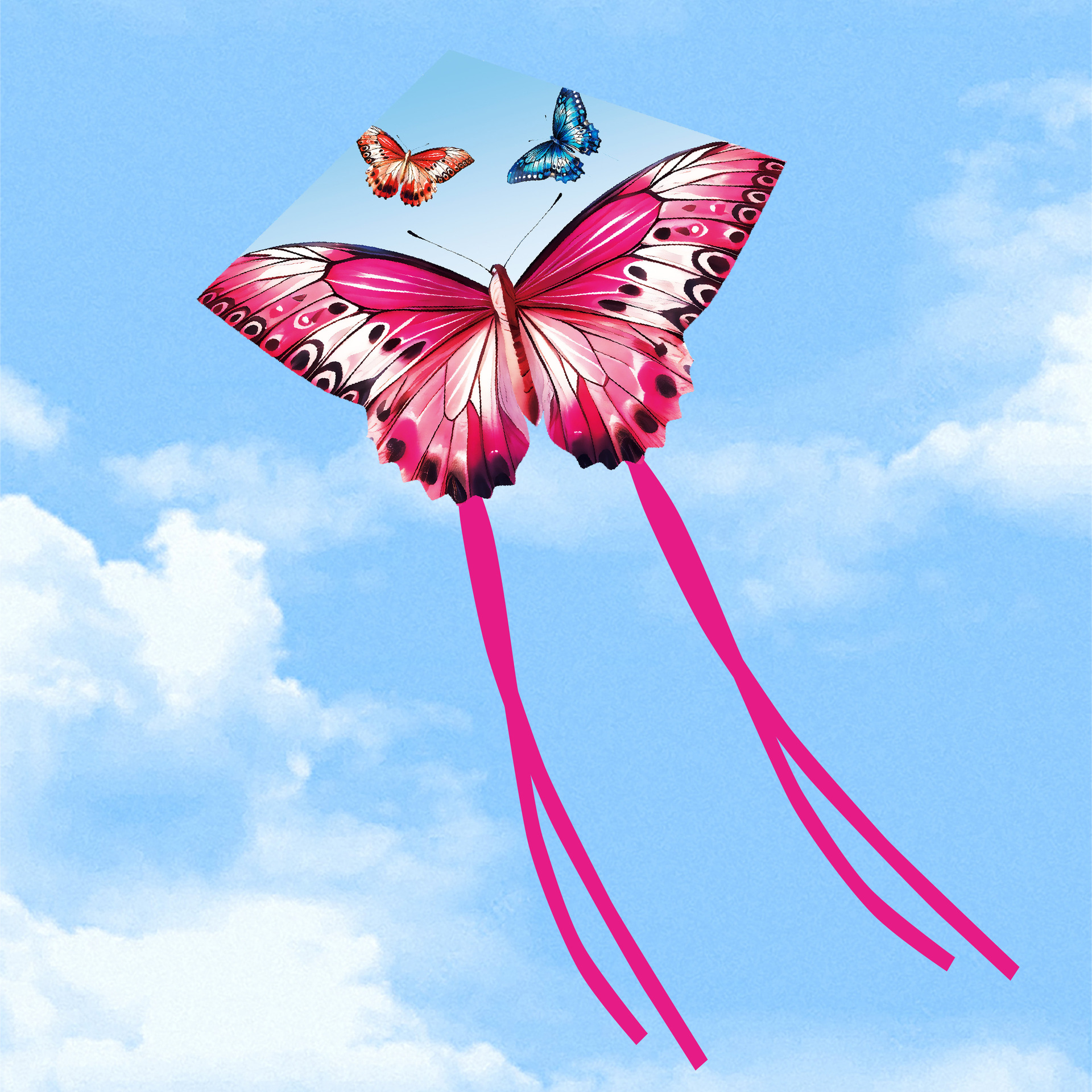 Triangular Multi-Butterfly-shaped Kite