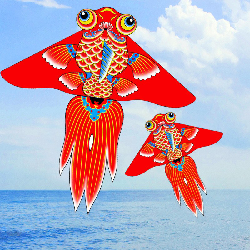 Blue-green Goldfish-shaped Kite
