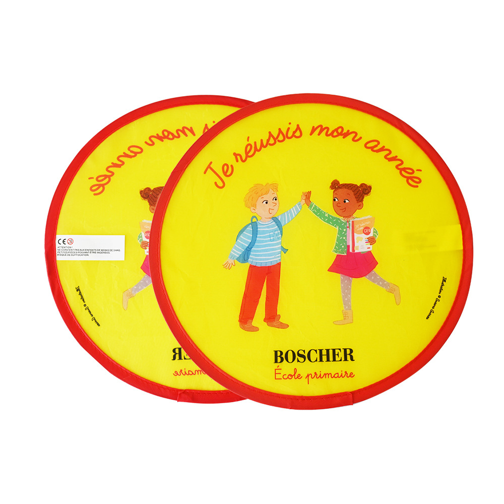 Round Flying Disc Yellow Cartoon Children's Folding Kite