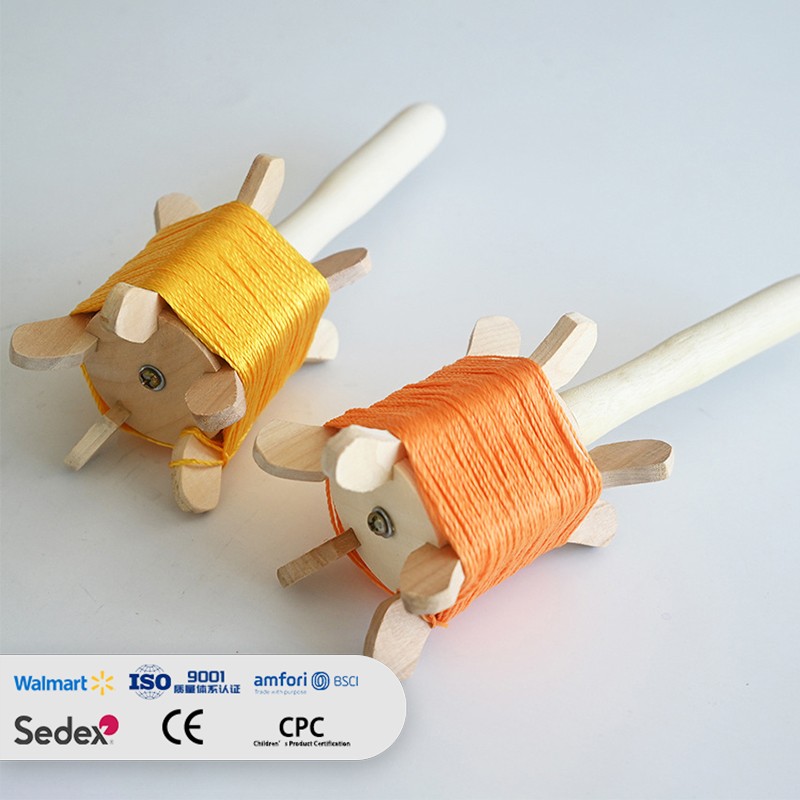 Kite Accessory String Reel, Wooden Handheld Wooden Wheel Kite String Reel