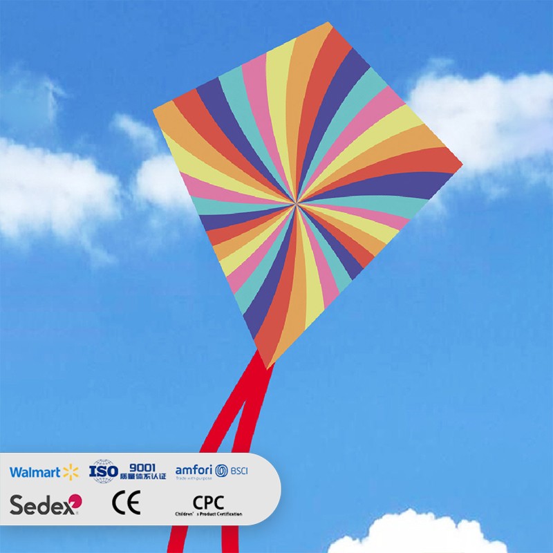 Colorful rainbow diamond kite
