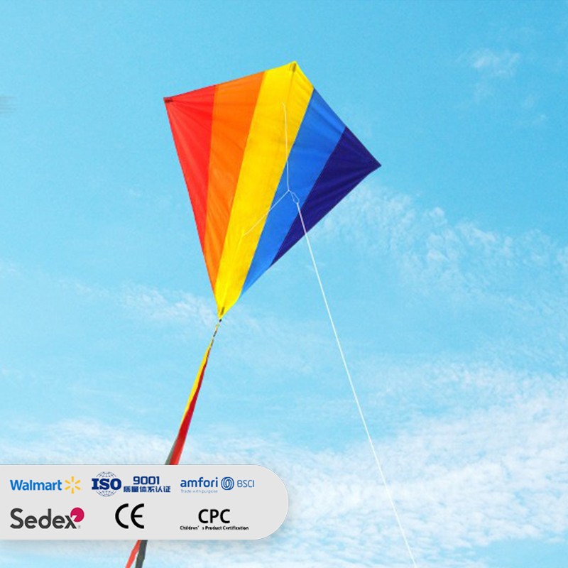 Amazon Five-Color Vertical Puzzle Rainbow Diamond Kite