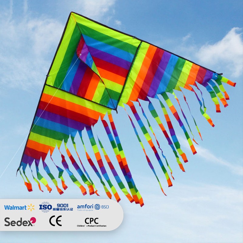 Seven-Color Multi-Tail Delta Kite