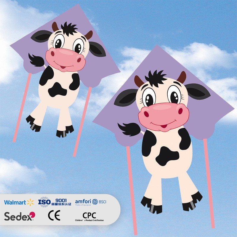 Kids' Cartoon Cow Delta Kite