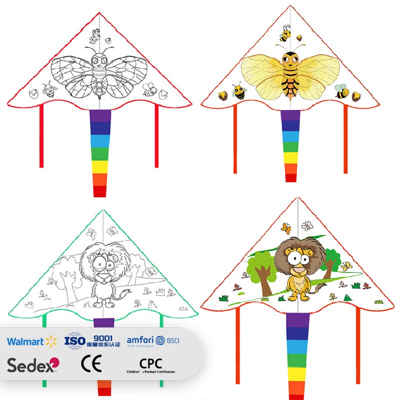 Kids' Delta DIY Painting Parent-Child Educational Kite
