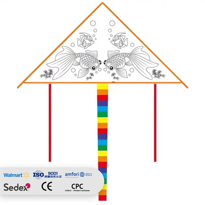 polyester delta shaped DIY kite for sale