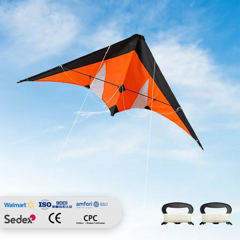 Orange Dual-Line Stunt Sport Kite