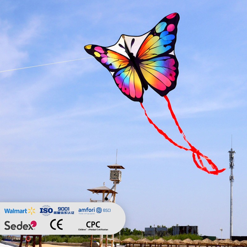 Black-edge Colorful Gradient Butterfly-shaped Kite