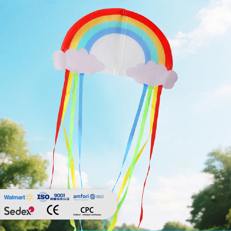 Cartoon Rainbow Multi-tail-shaped Kite