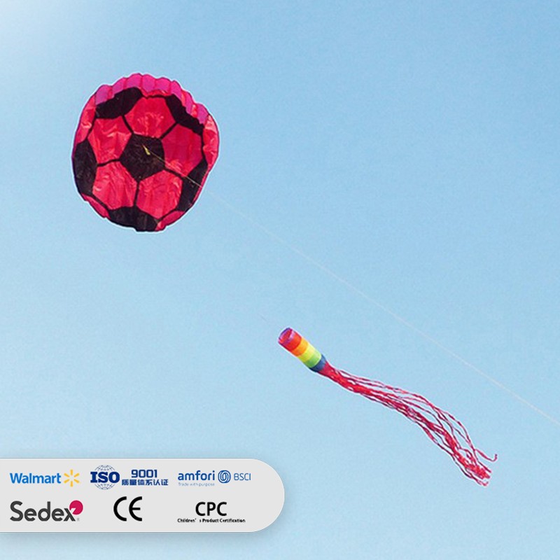 Red Football 3D Inflatable Outdoor Light Wind Soft Kite