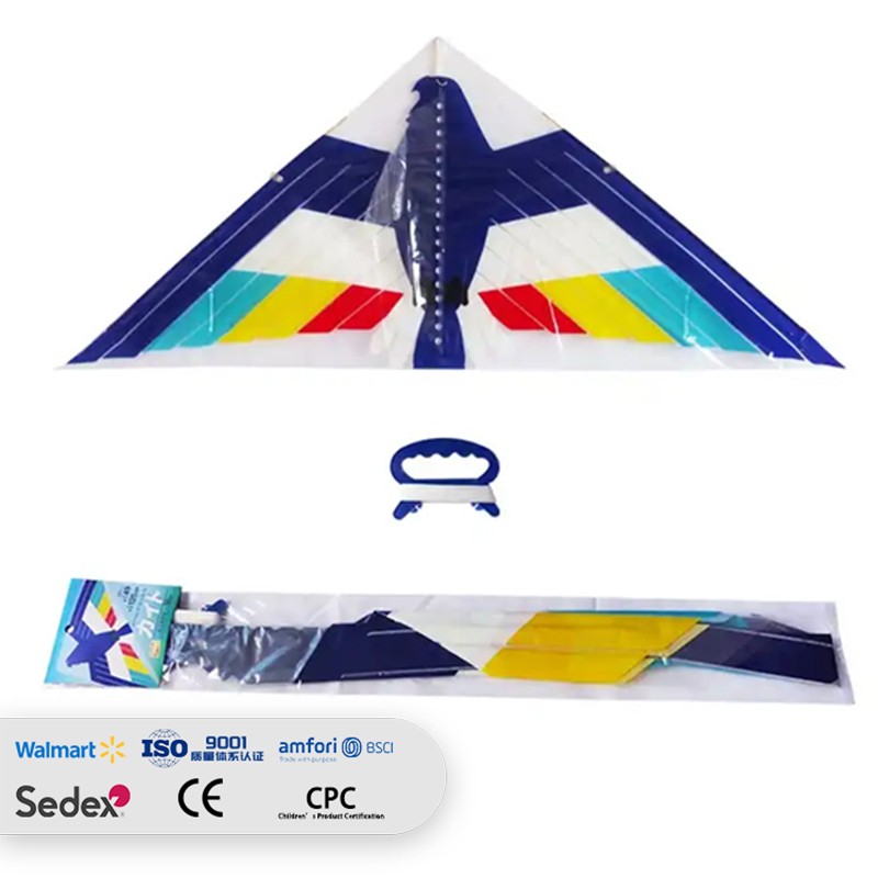 Custom Design plastic material PE Delta / Triangles kids kite for sale