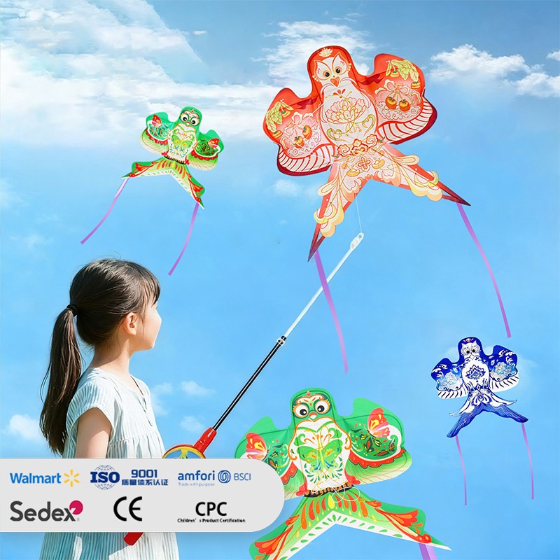 Fishing Rod Dynamic Bamboo Frame Traditional Sand Swallow Mini Small Kite